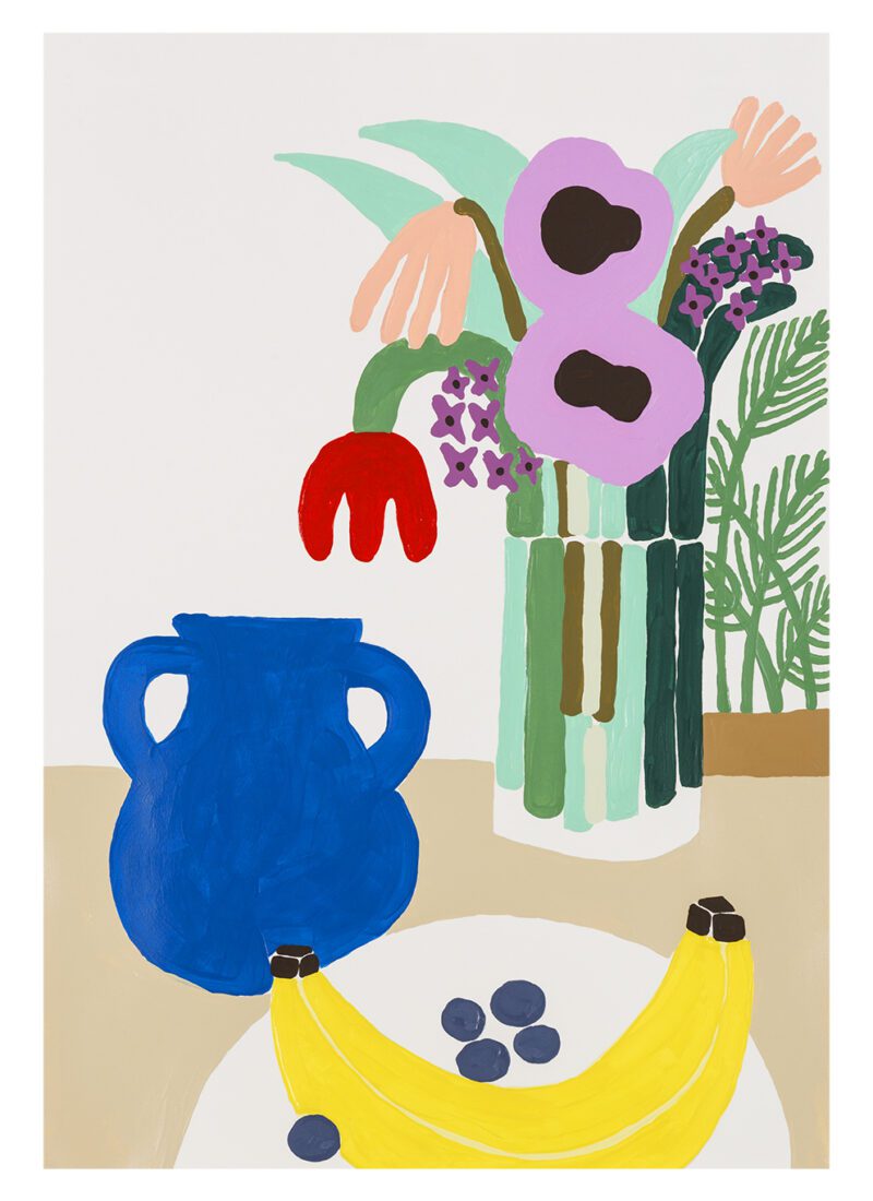 Carissa Potter, Blueberries and Banana (50x70 cm)