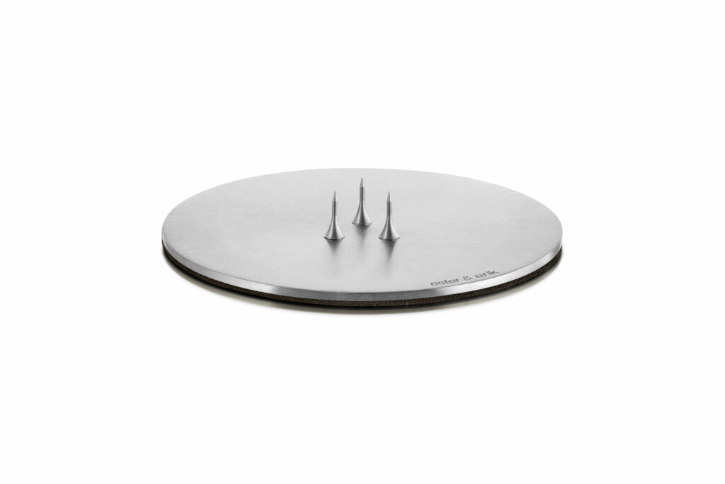 Small Candle Plate: Matte Silver