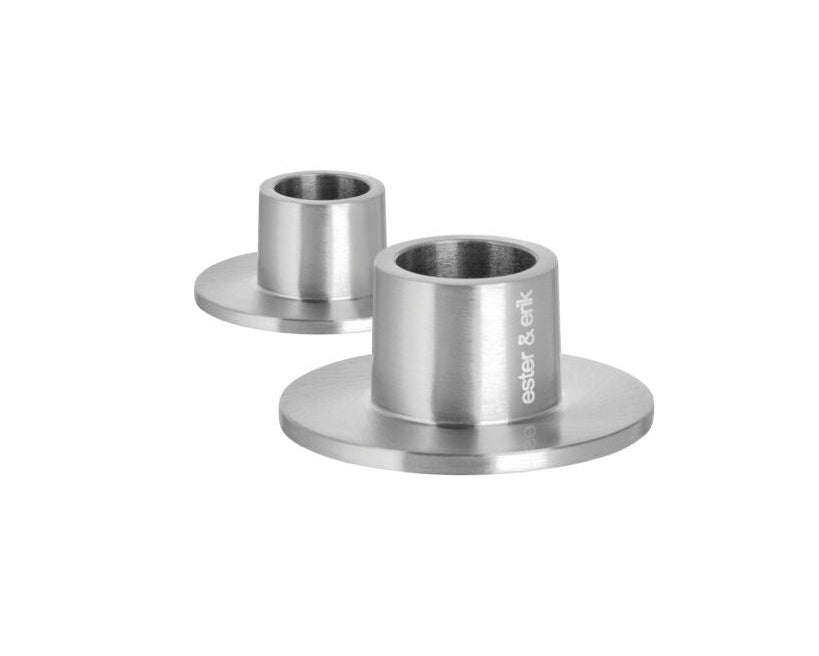 Μικρή Βάση Κεριών Matte Silver