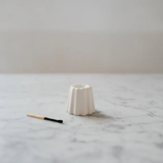 Porcelain Candle Holder: Matte White