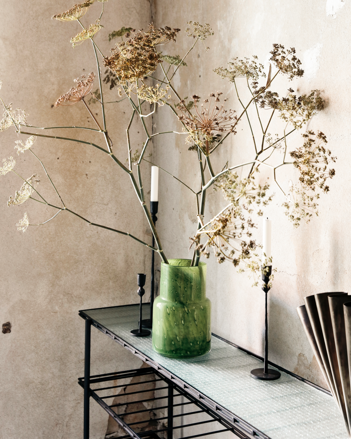 Γυάλινο Βάζο Bole Σκούρο Πράσινο