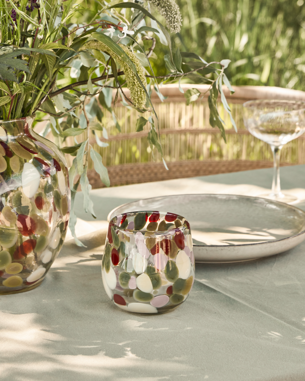 Γυάλινο Πολύχρωμο Βάζο