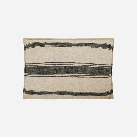 Μπεζ Ριγέ Μαξιλαροθήκη 60Χ40