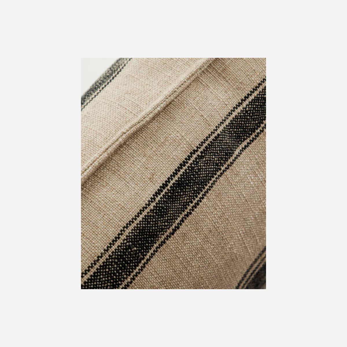 Μπεζ Ριγέ Μαξιλαροθήκη 60Χ40