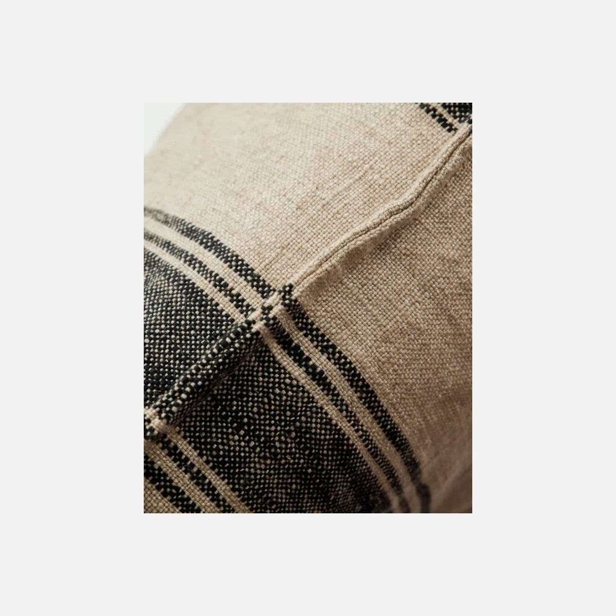 Μπεζ Ριγέ Μαξιλαροθήκη 50Χ50