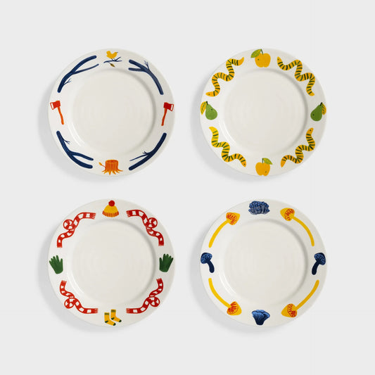 Large Haines Plates, Set of 4