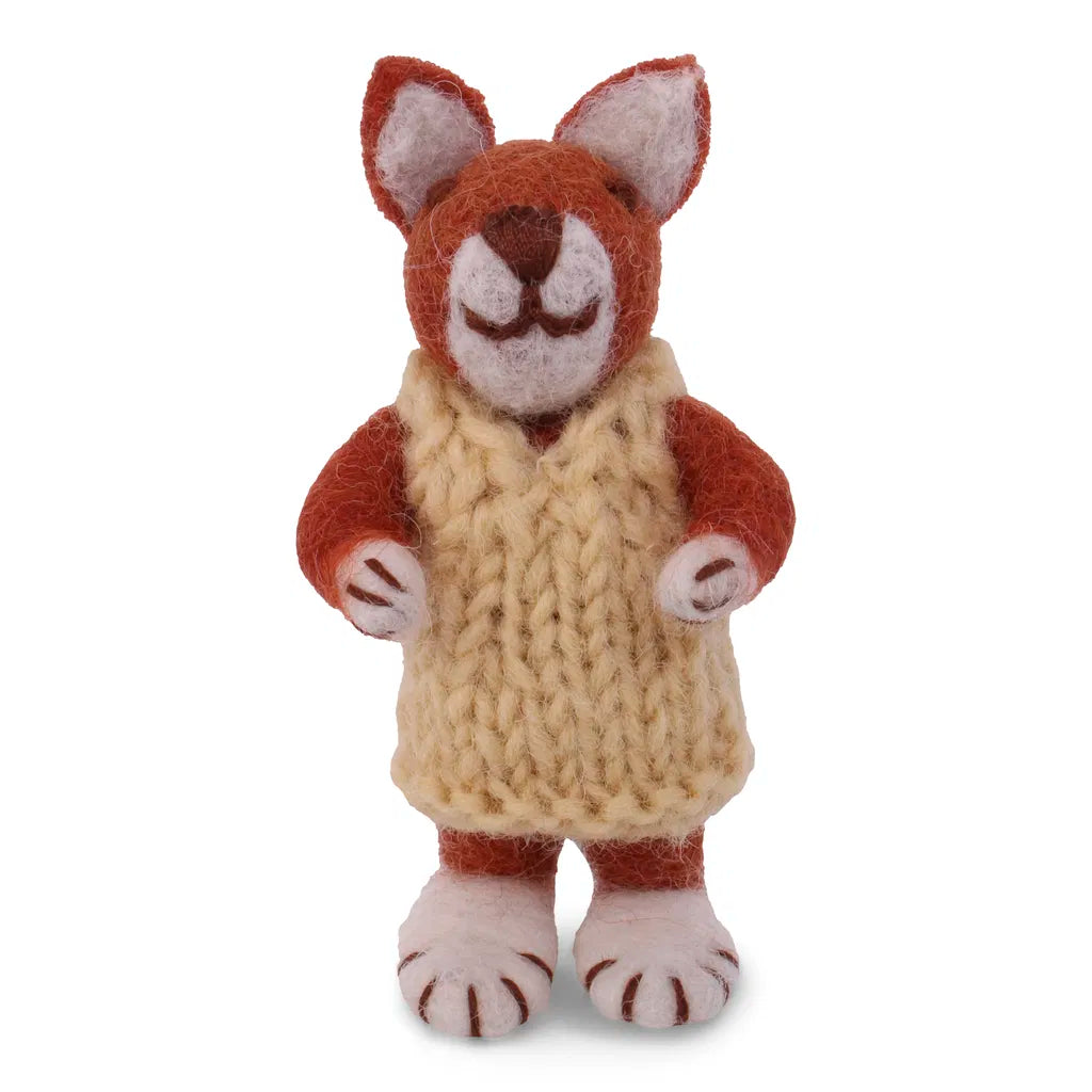 Διακοσμητική Αλεπού με Κίτρινο Φόρεμα