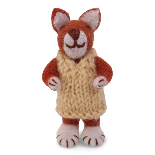 Διακοσμητική Αλεπού με Κίτρινο Φόρεμα