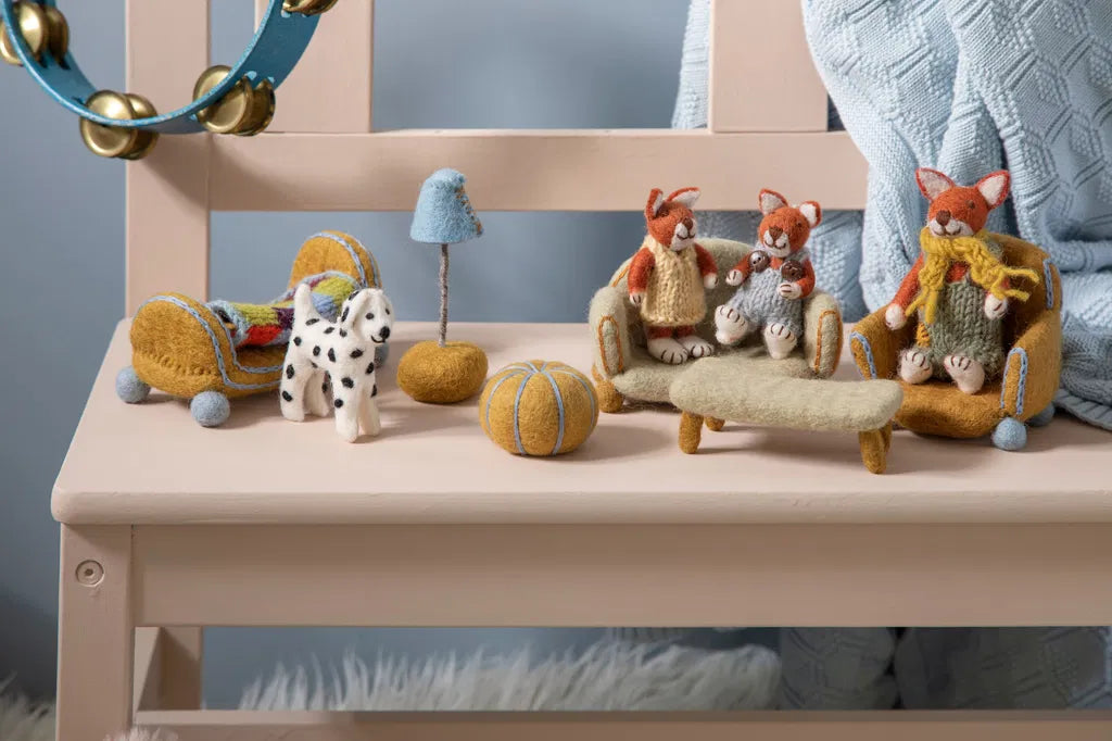 Διακοσμητική Αλεπού με Κίτρινο Φόρεμα