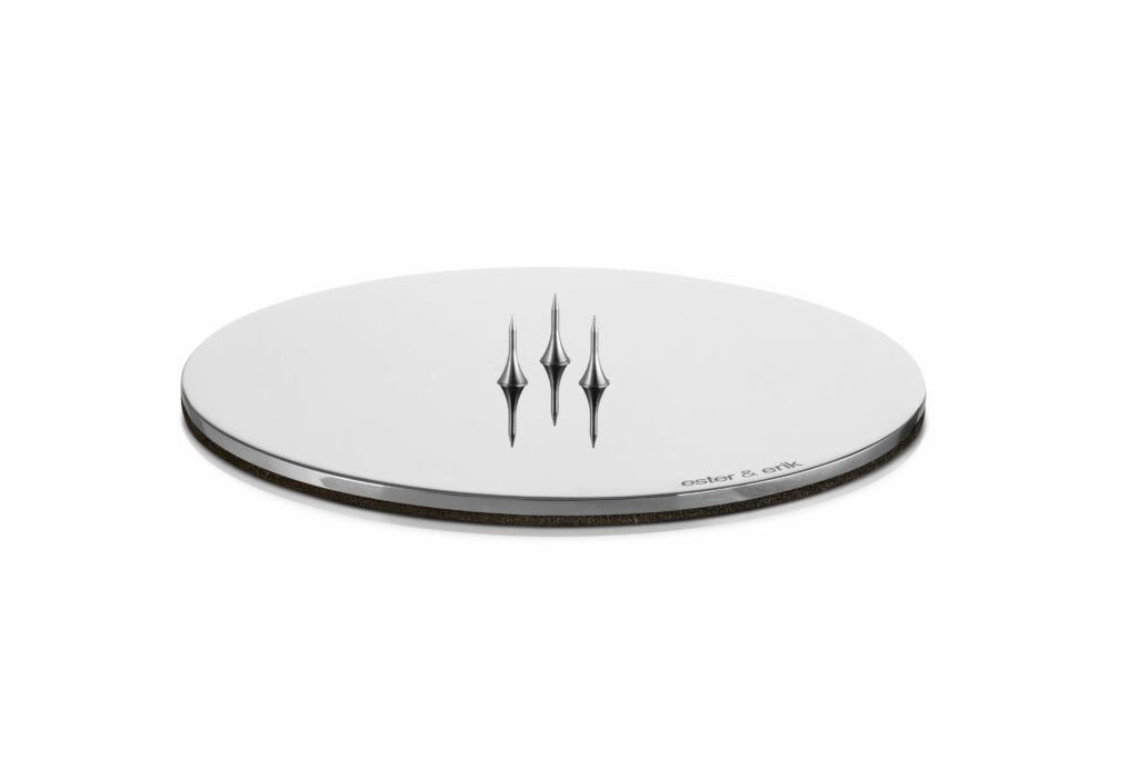 Μεσαίο Plate Κεριών Matte Silver
