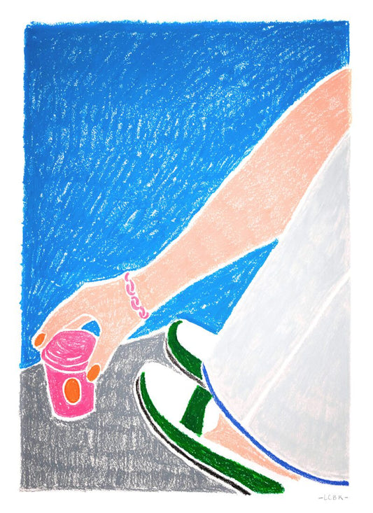 Léa Coubray, Café au Parc (50x70 cm)