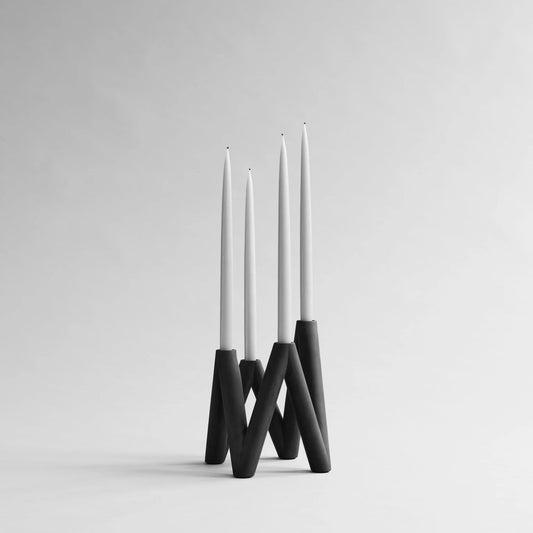 W Candle Holder: Black