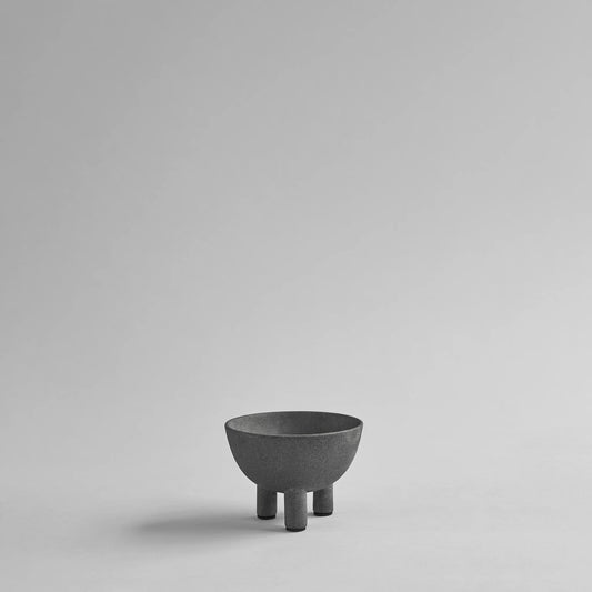 Μικρό Γλυπτικό Βάζο Duck Bowl Dark Grey
