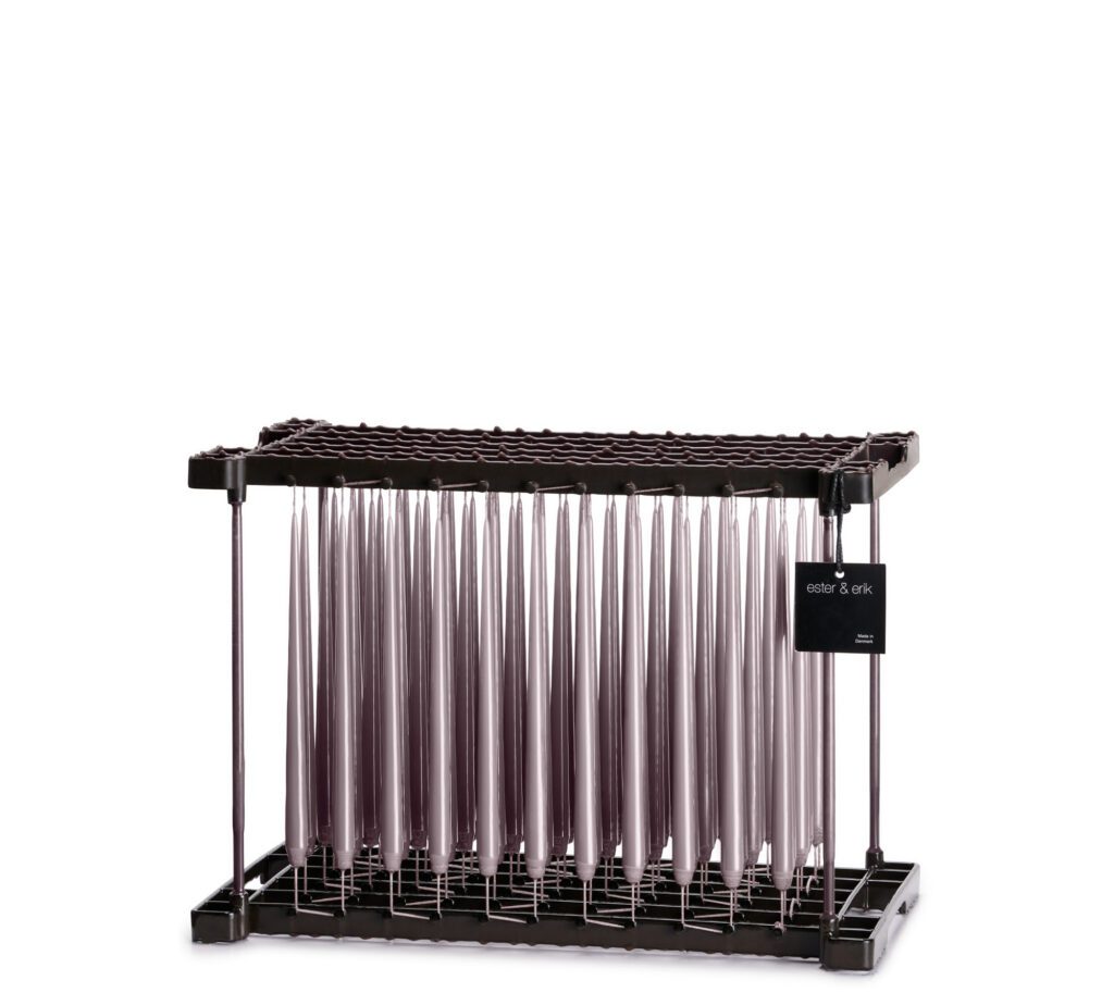 Slim Candles 24cm: Zinc Pearl